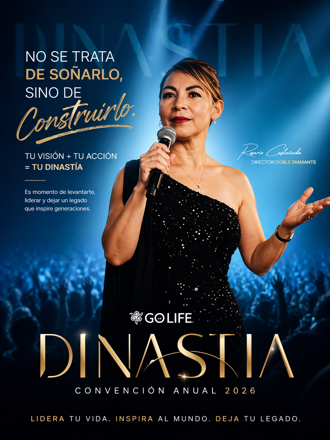Rosario Castañeda en la convención Dinastía de GoLife